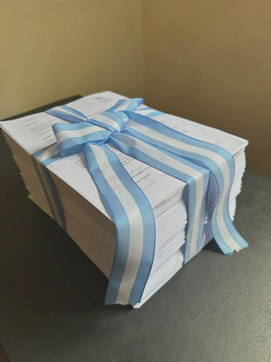 Foto de las cartas de adhesion